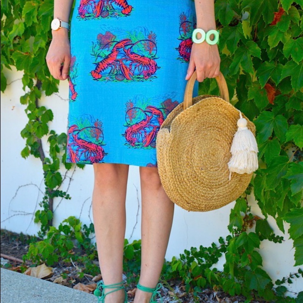 J Crew Lobster Pencil Skirt Sz 10